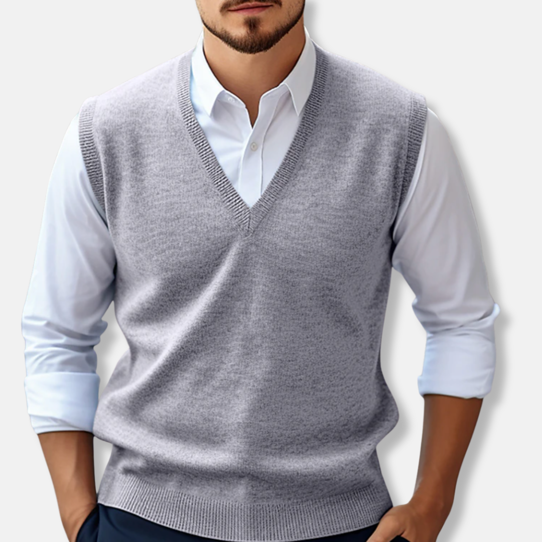 Classic Fit Crew Neck Sweater Vest