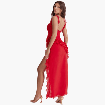 Flowy Womens Summer Maxi Dress with High Split