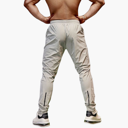 Relaxed Fit Running Pants for Men - Elastic Waist Sports Pants