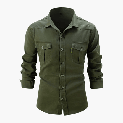 Men's Classic Fit Long Sleeve Cotton Shirt - Olytrend