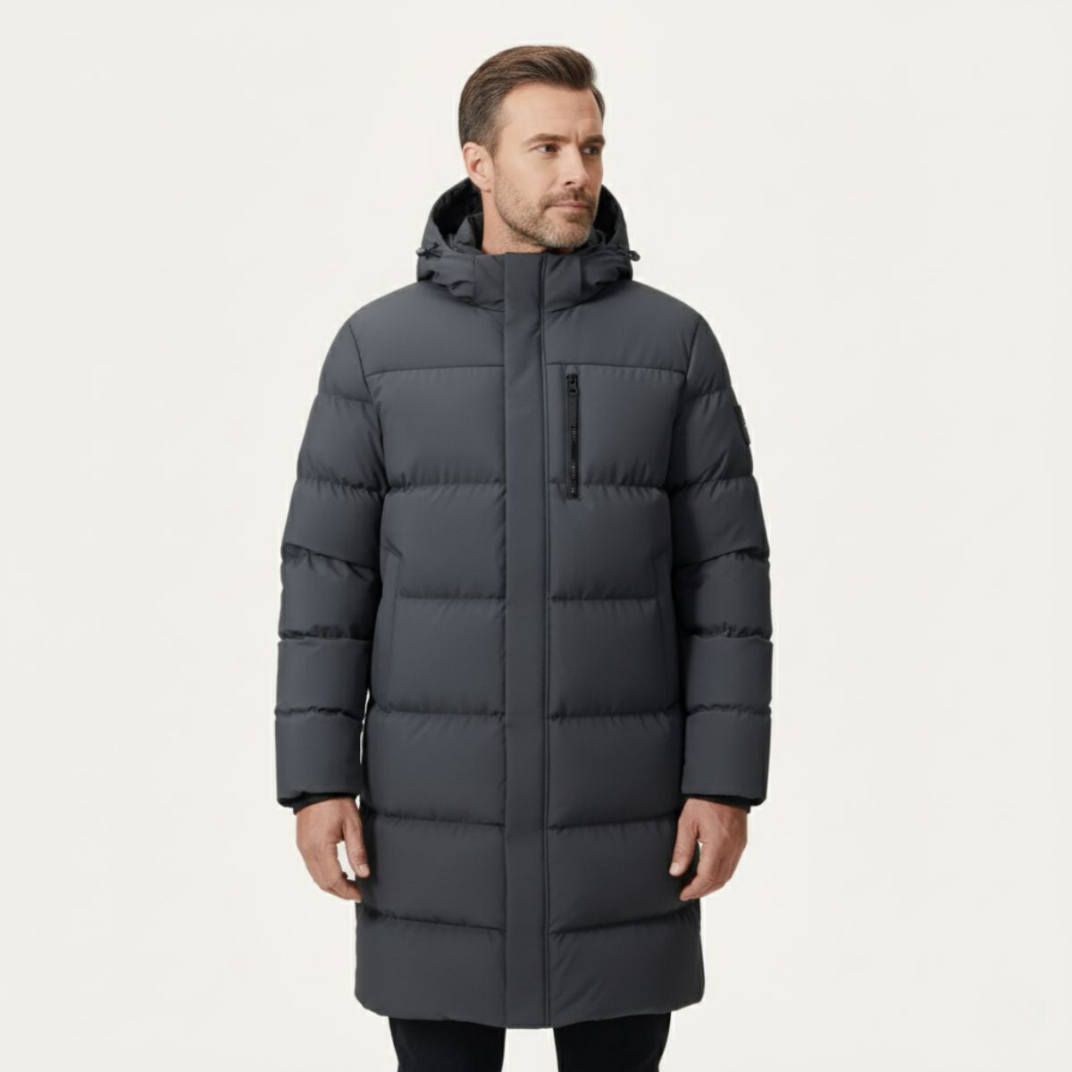 Warm Men's Down Filled Parka Jacket Coat