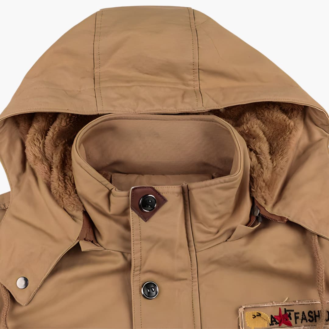Waterproof Zip Up Mens Coat with Extra Pockets
