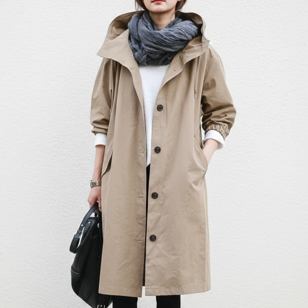 Waterproof Hooded Long Coat