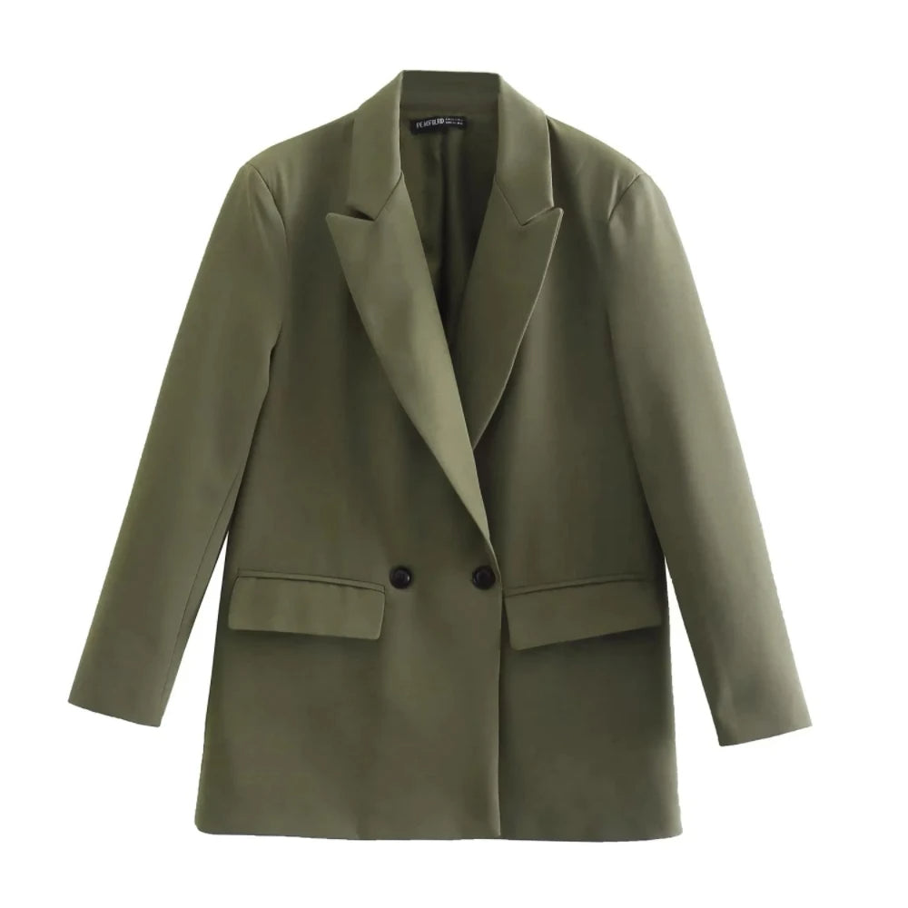 Stylish Women's Double Button Jacket
