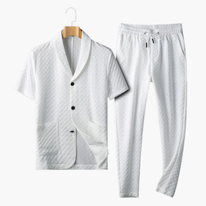 Men's Casual Summer Shorts Set with Relaxed Fit Pants