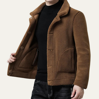 Thermal Men's Fleece Coat with Pockets