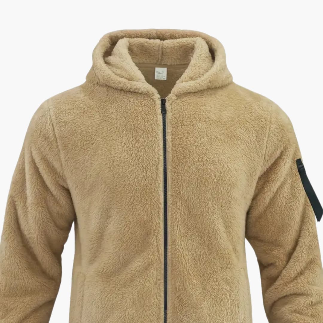 Men's Fleece Zip Up Long Sleeve Jacket