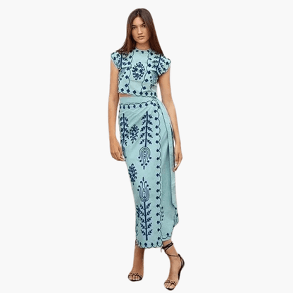Floral Embroidered Summer Dress for Women