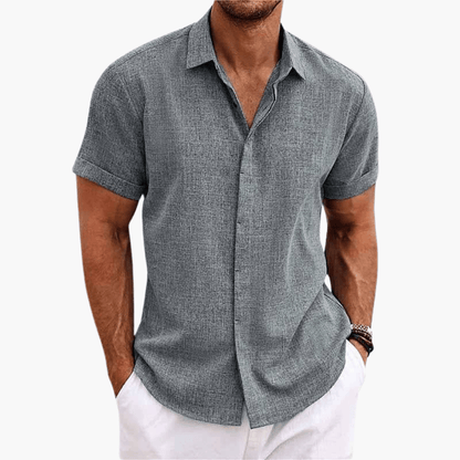 Classic Fit Men's Short Sleeve Button Shirt