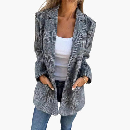 Classic Fit Women's Checked Jacket