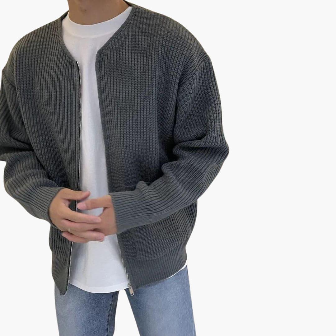 Men's Zip Front Pocket Sweater