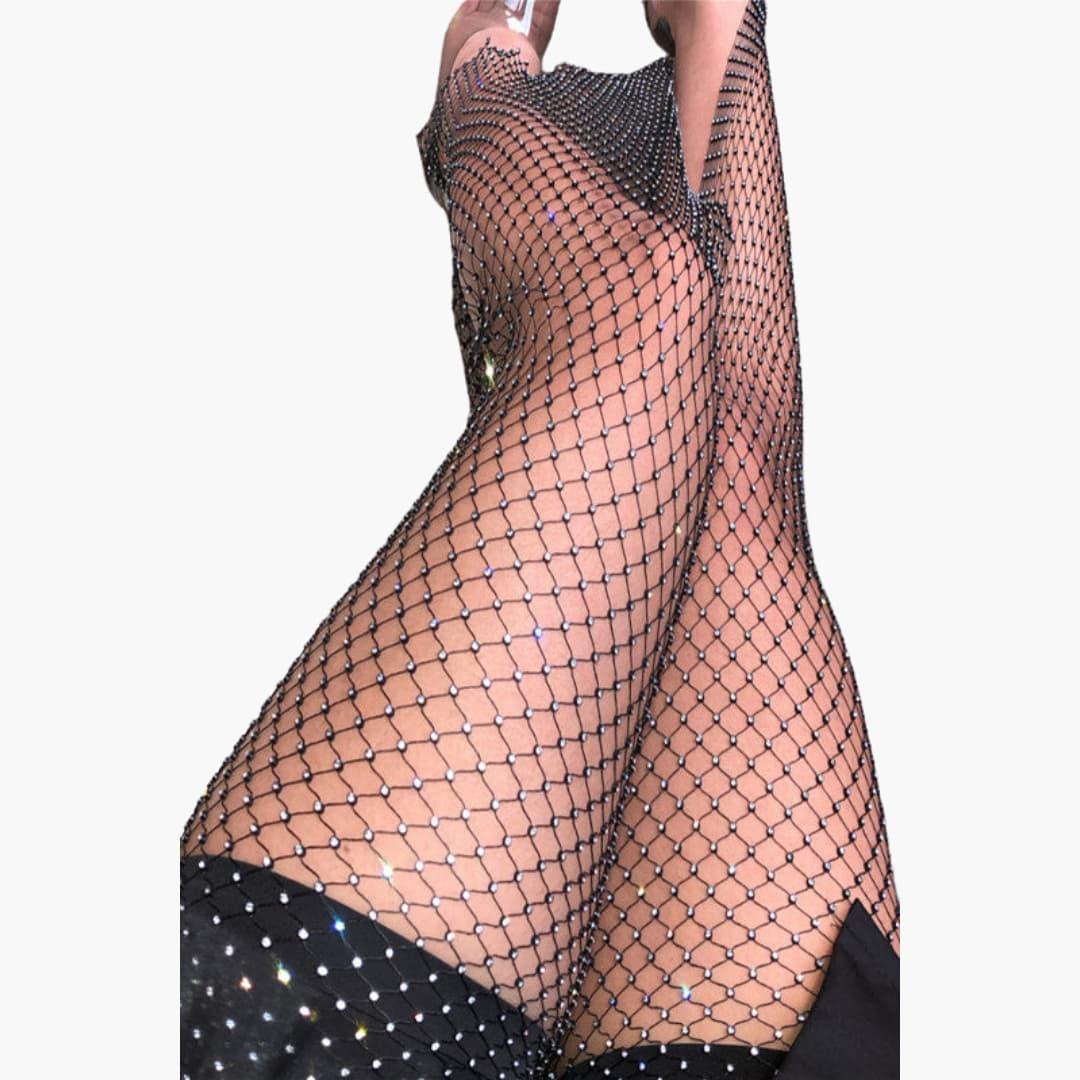 Chic Mesh Skirt and Jacket Set for Ladies