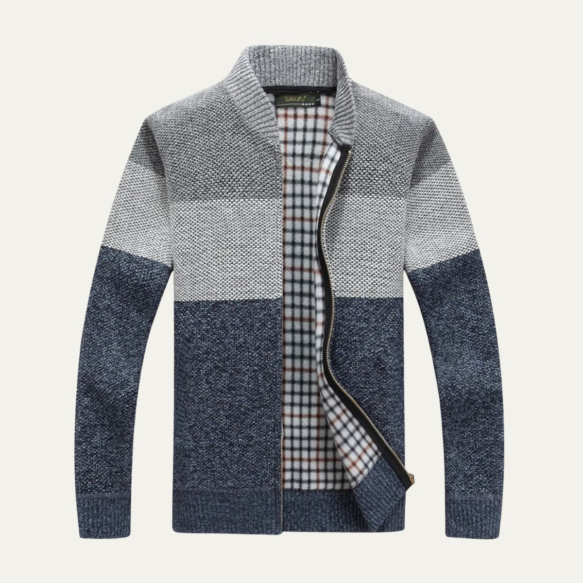 Stylish Men's Multicolor Zipper Sweater Cardigan - Nocini