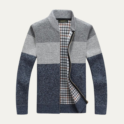 Stylish Men's Multicolor Zipper Sweater Cardigan - Nocini