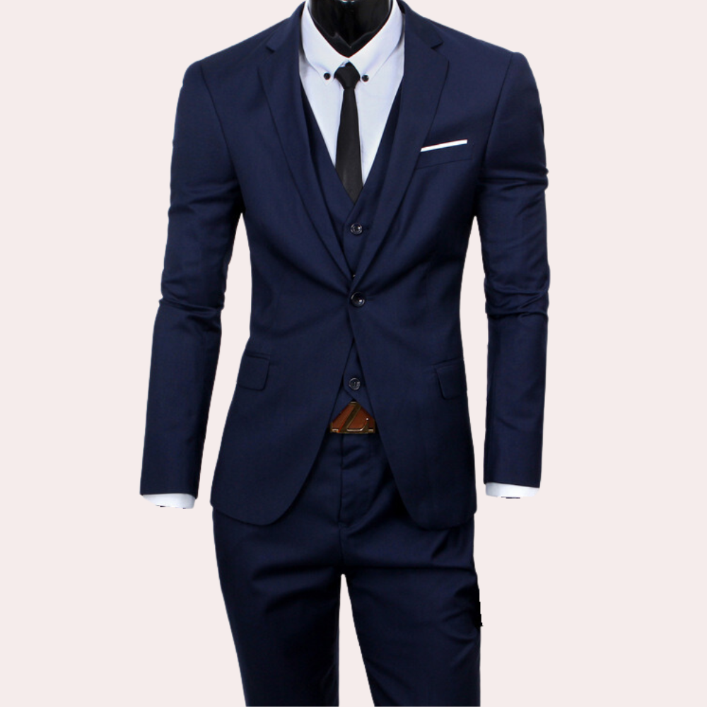 Mens Classic 3-Piece Business Suit