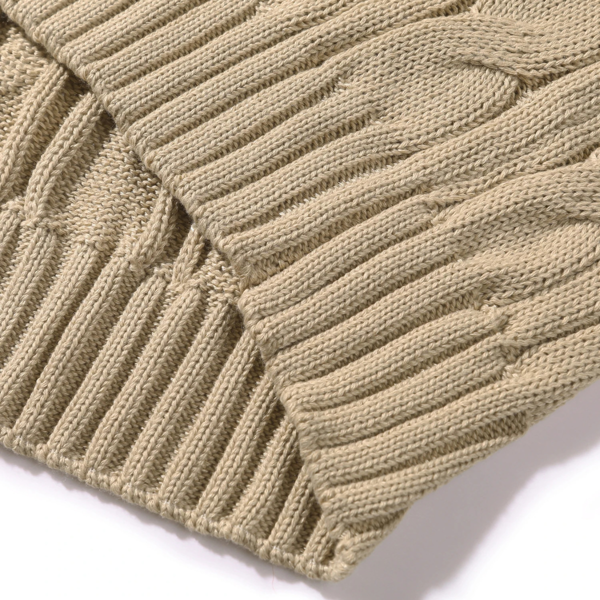 Cozy Men's Button Neck Cable Sweater