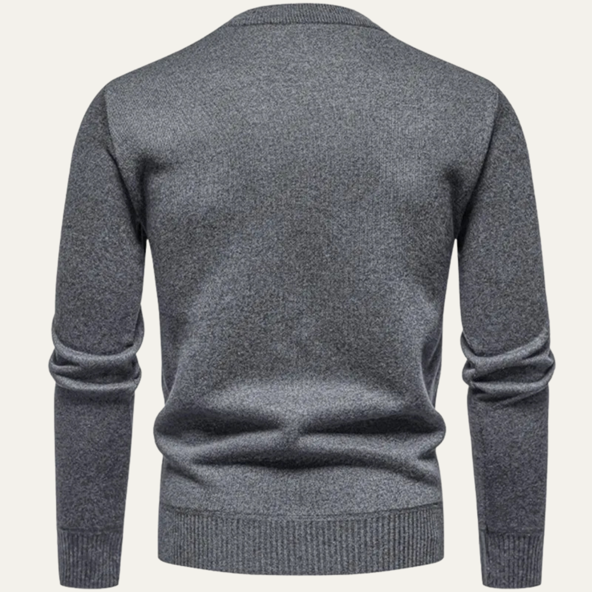 Cozy Men's Diamond Pattern Crew Neck Sweater