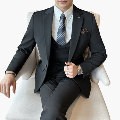 Classic Men's 3-Piece Suit with Button Front