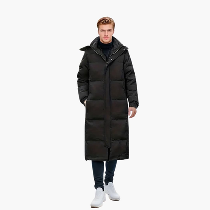 Warm Insulated Men's Winter Coat with Full Zip