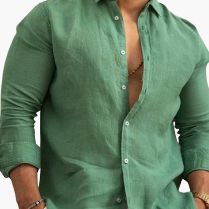 Relaxed Fit Cotton Mens Shirt - Olytrend