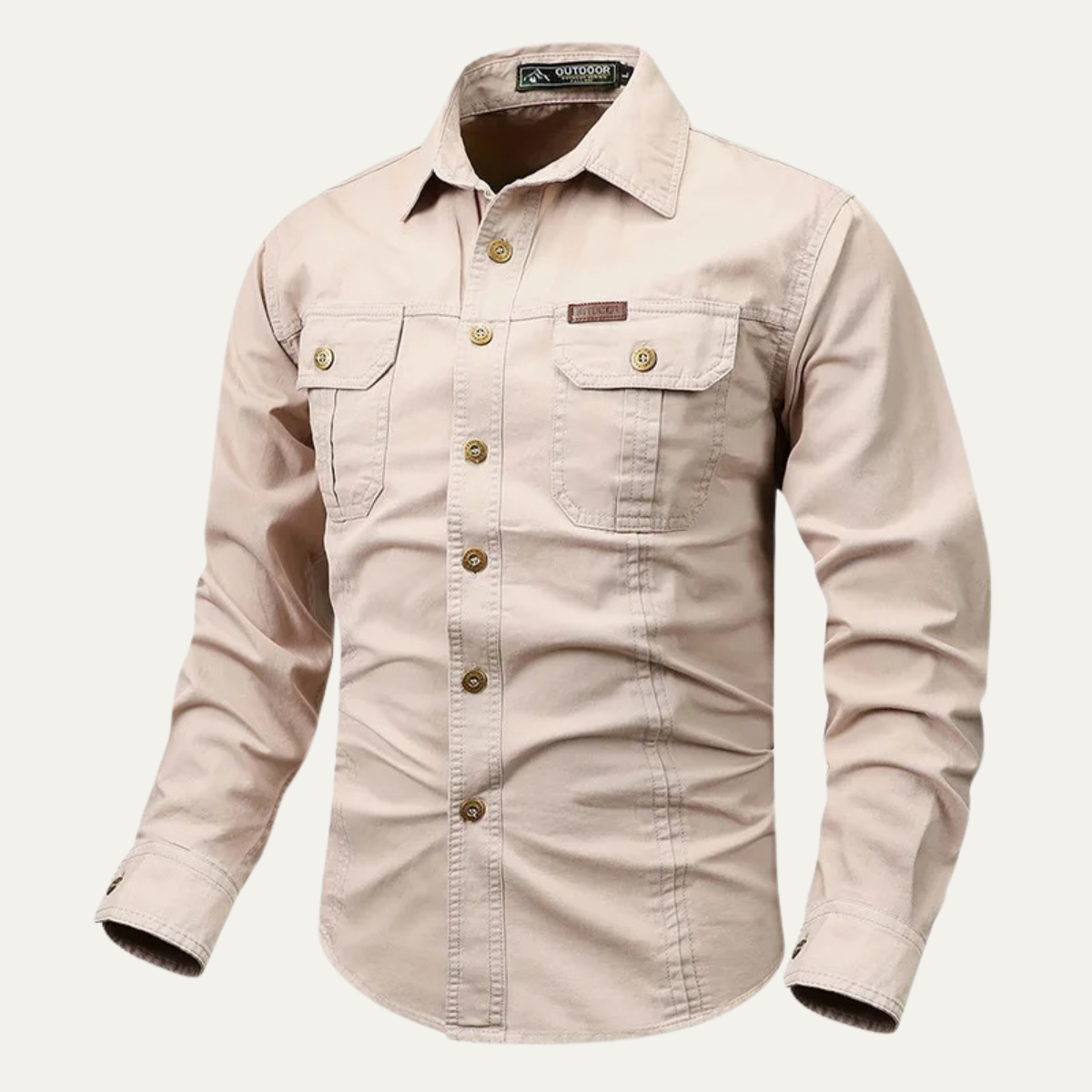 Rugged Men's Combat Shirt with Storage Pockets