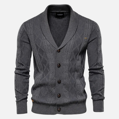 Classic Patterned Knit Cardigan - Nocini