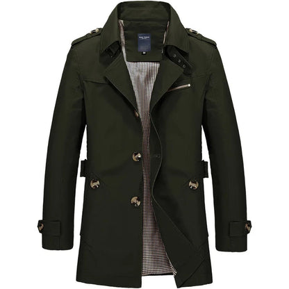 Waterproof Mens Trench Coat with Belt