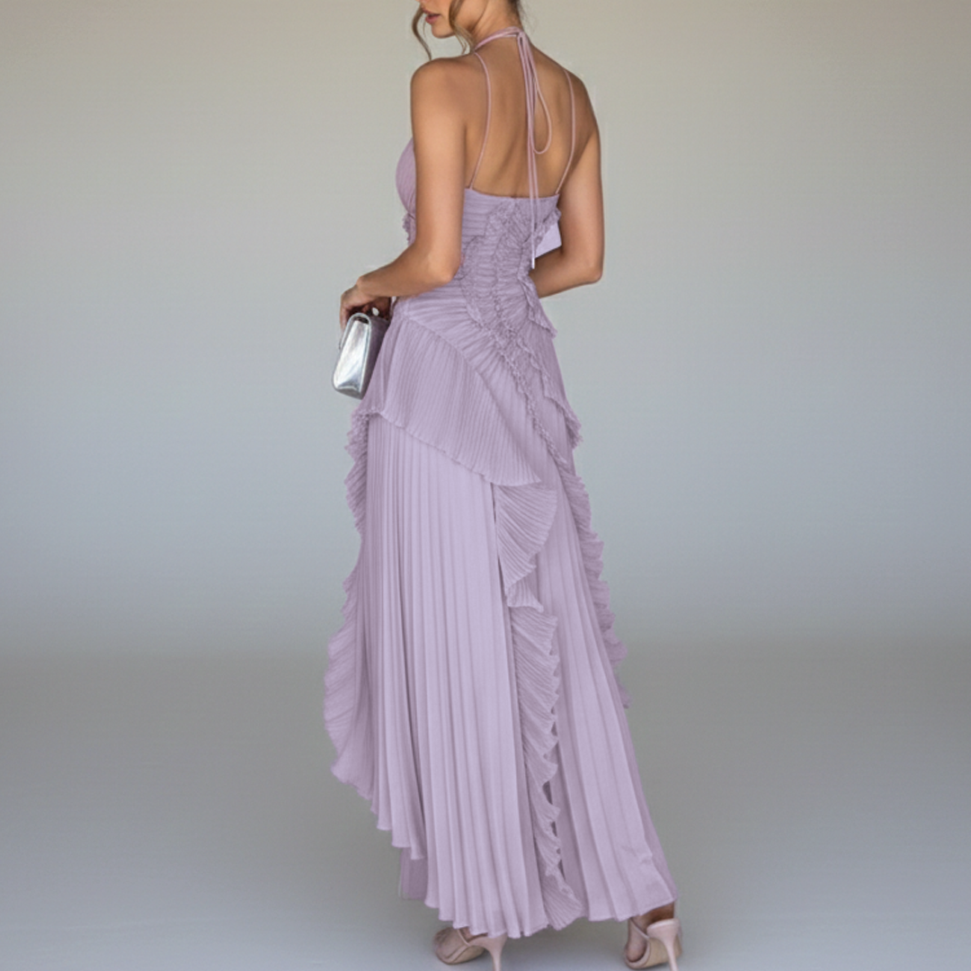 Chic Uneven Hemline Dress
