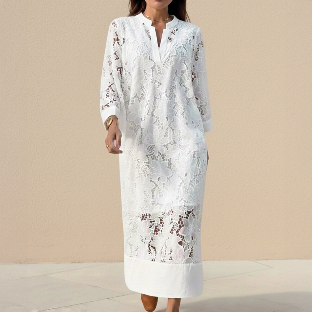 Elegant Tiered Lace Dress - Nocini