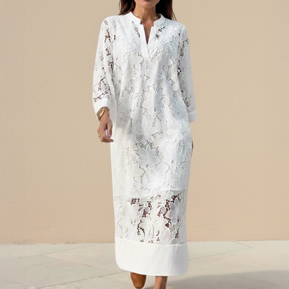 Elegant Tiered Lace Dress - Nocini