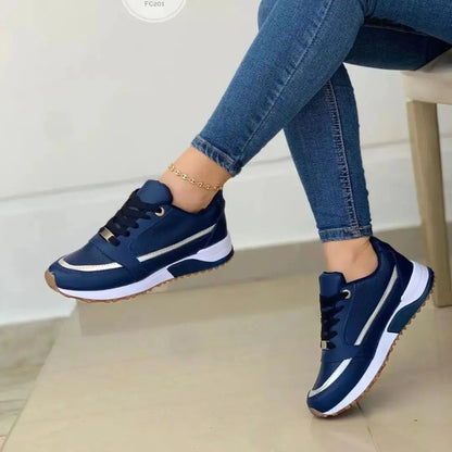 Fashionable Lace Up Leather Sneaker Shoes