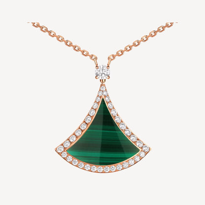 Elegant Green Agate Sterling Silver Necklace