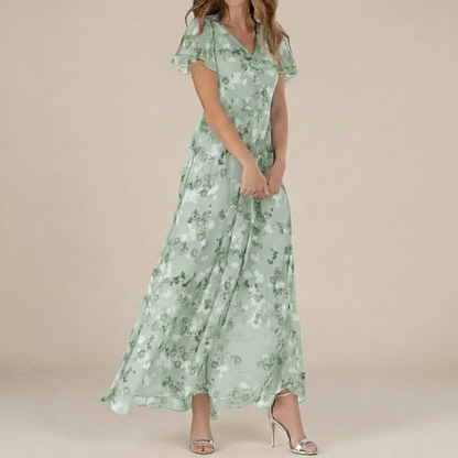 Elegant Flowy Long Sleeve Dress