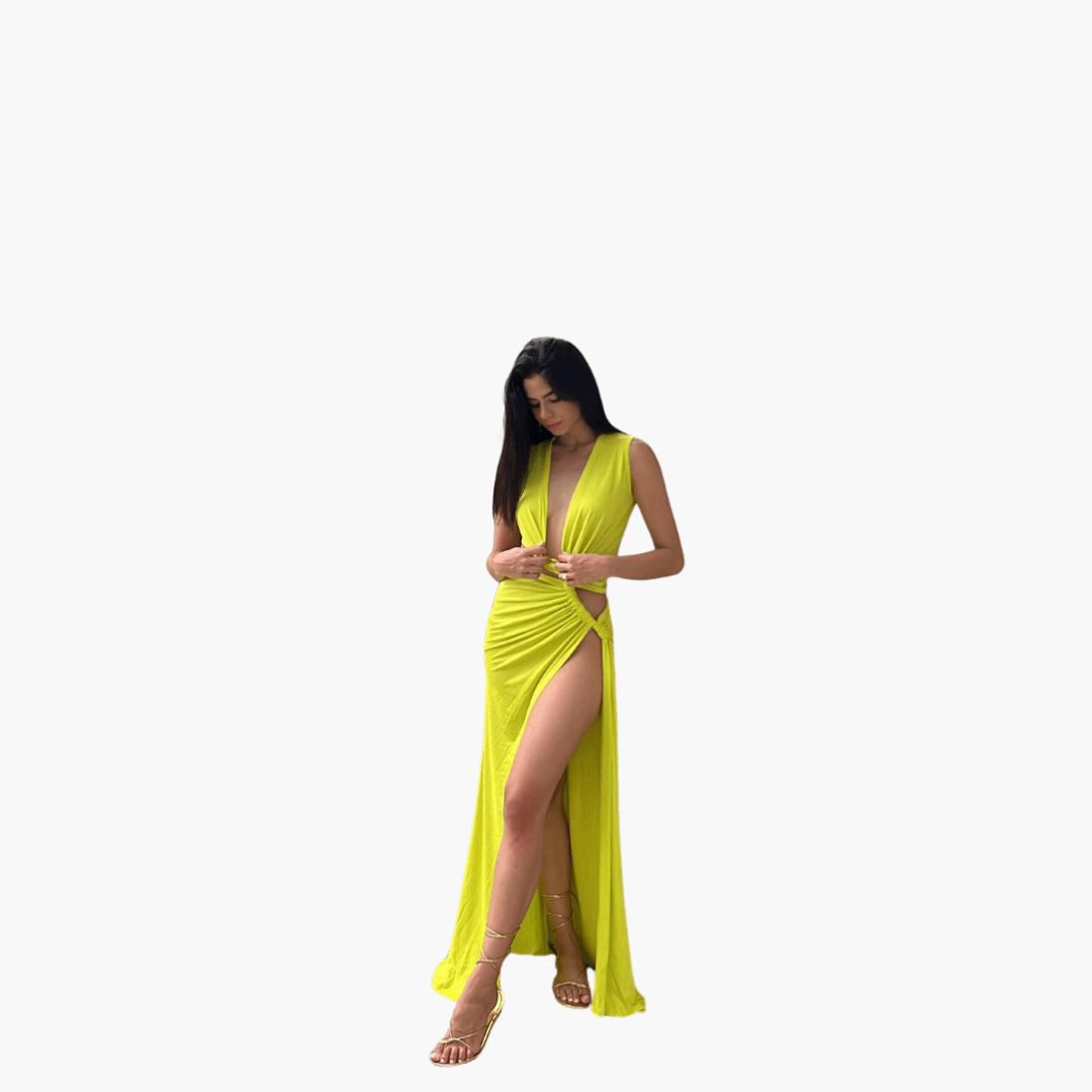 Sunny Women's V-Neck Cut Out Dress