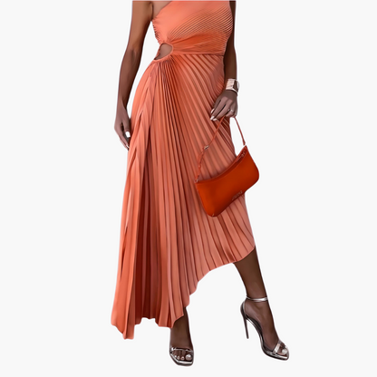 Chic One Shoulder Mini Evening Dress for Ladies