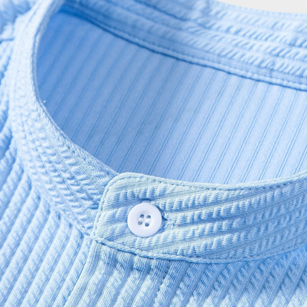 Men's Slim Fit Shirt with Stand Collar - Classic Style