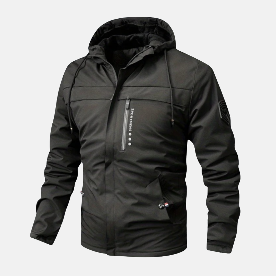 Casual Fit Hoodie Jacket with Zipper Front Closure