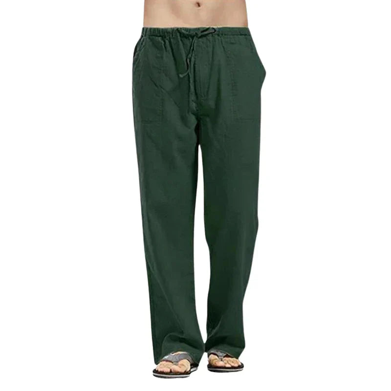 Comfortable Linen Mens Relaxed Fit Pants