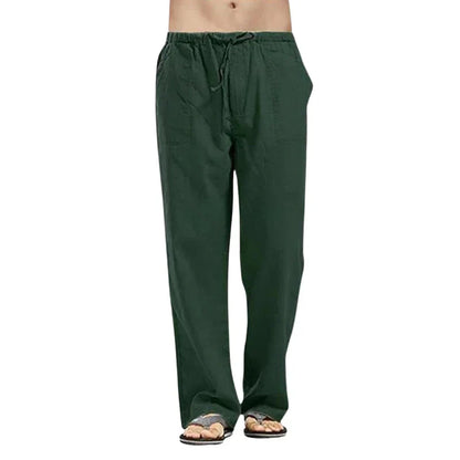 Comfortable Linen Mens Relaxed Fit Pants