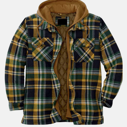 Warm Plaid Insulated Shirt Jacket