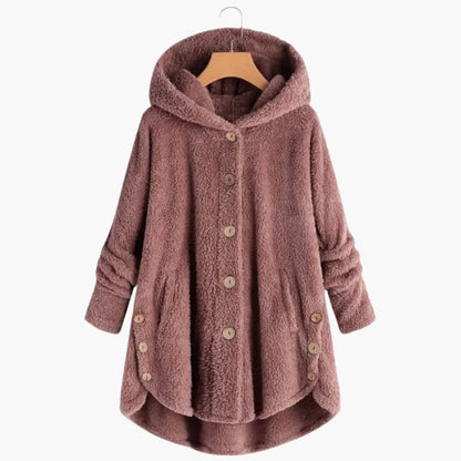 Ladies' Hooded Coat with Button Front