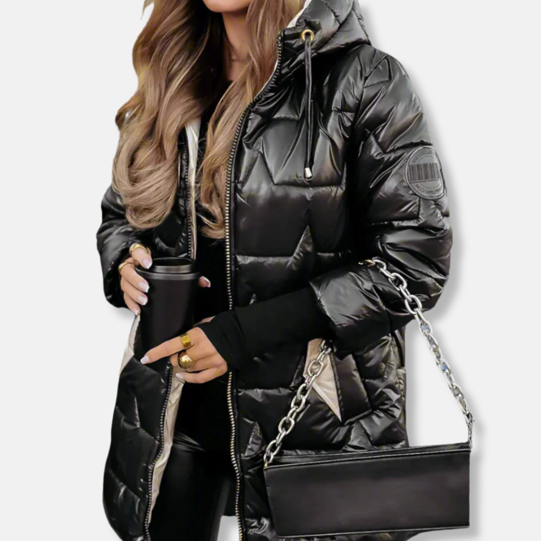 Warm Hooded Puffer Jacket for Women