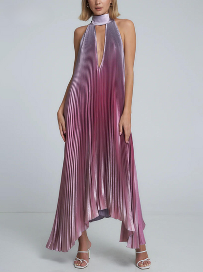 Loose Fit V Neck Summer Maxi Dress