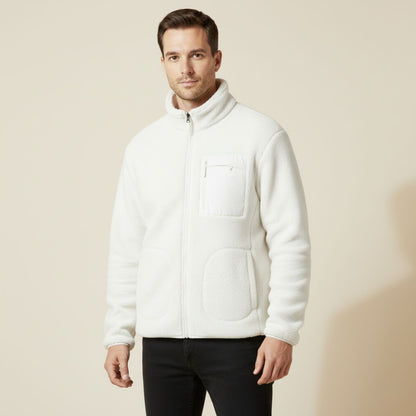 Warm Men's Fleece Zip Up Outdoor Jacket