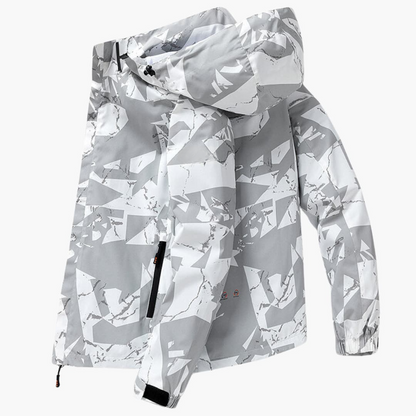 Waterproof Men's Snow Jacket with Adjustable Hood