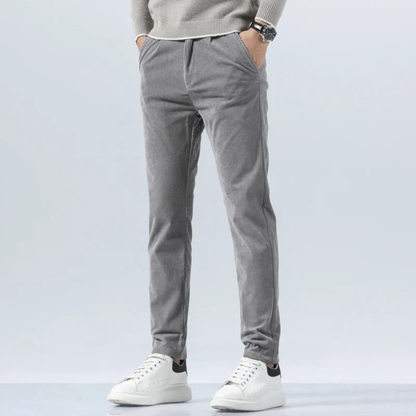 Classic Ribbed Corduroy Pants with Belt Loops