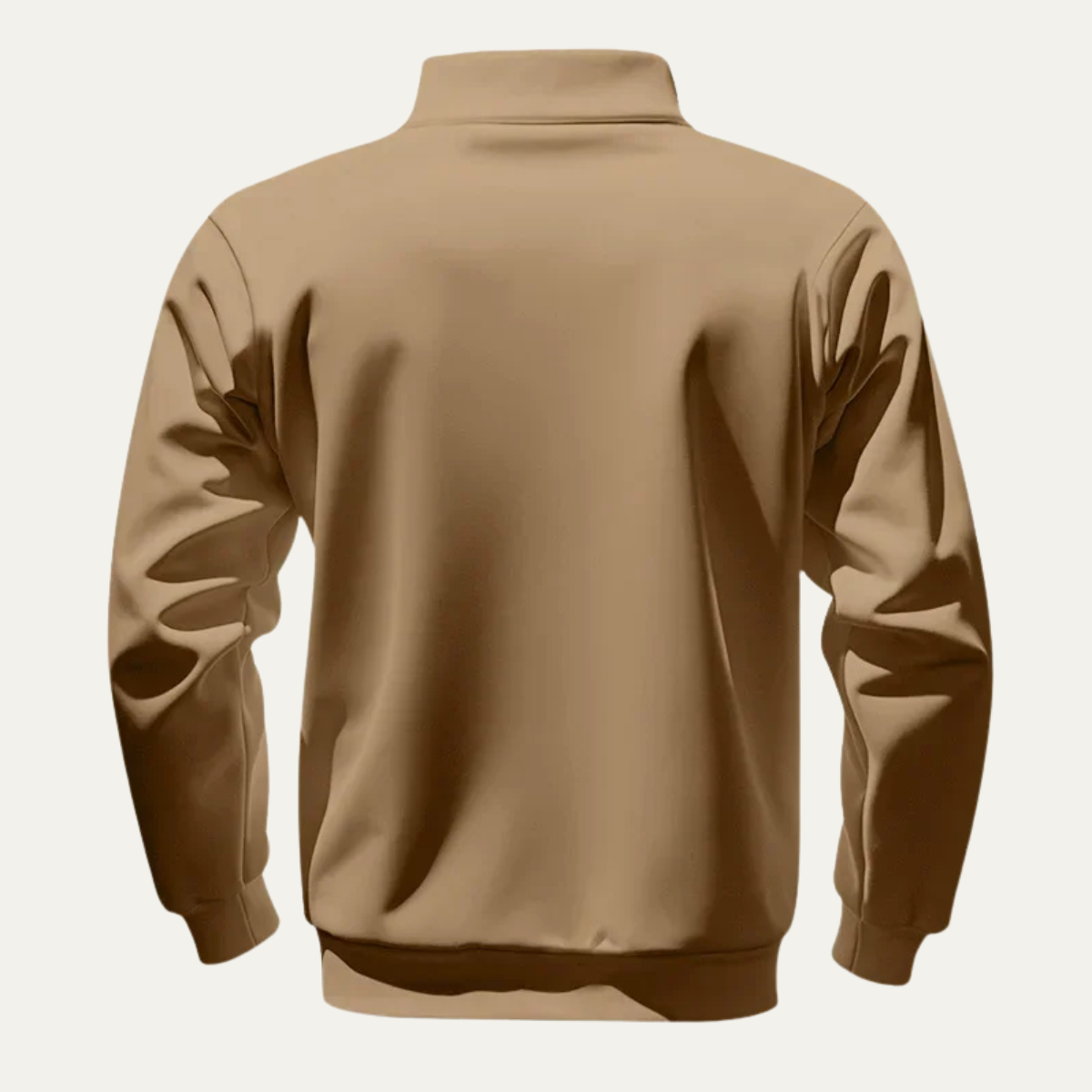 Relaxed Fit Men's Zip Sweater with Pockets