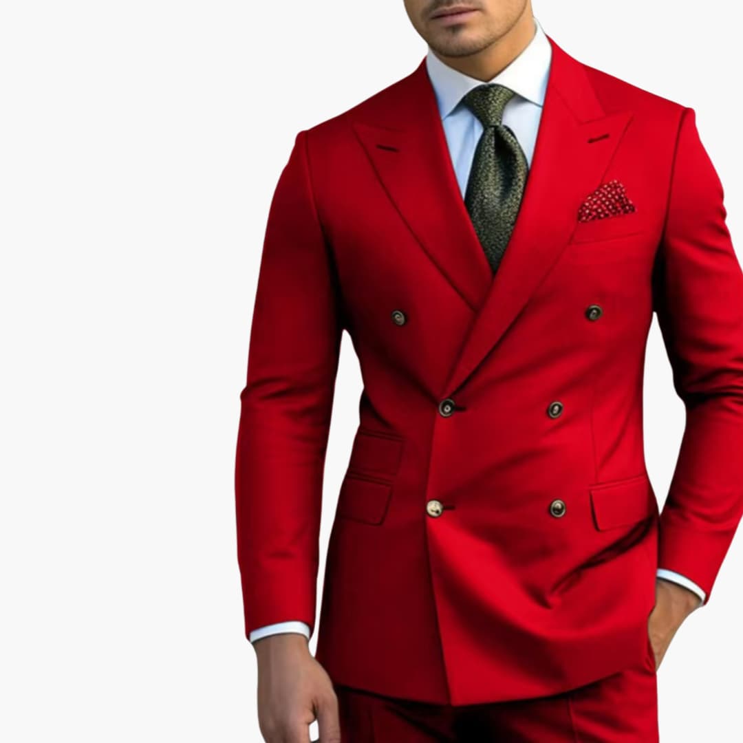 Classic Two Piece Suit with Fit Jacket and Pants