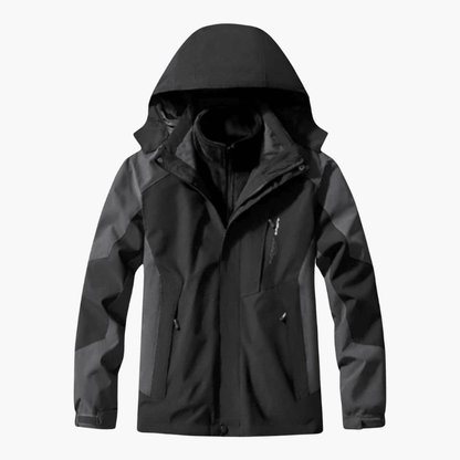 Waterproof Men's Parka Jacket with Multiple Pockets