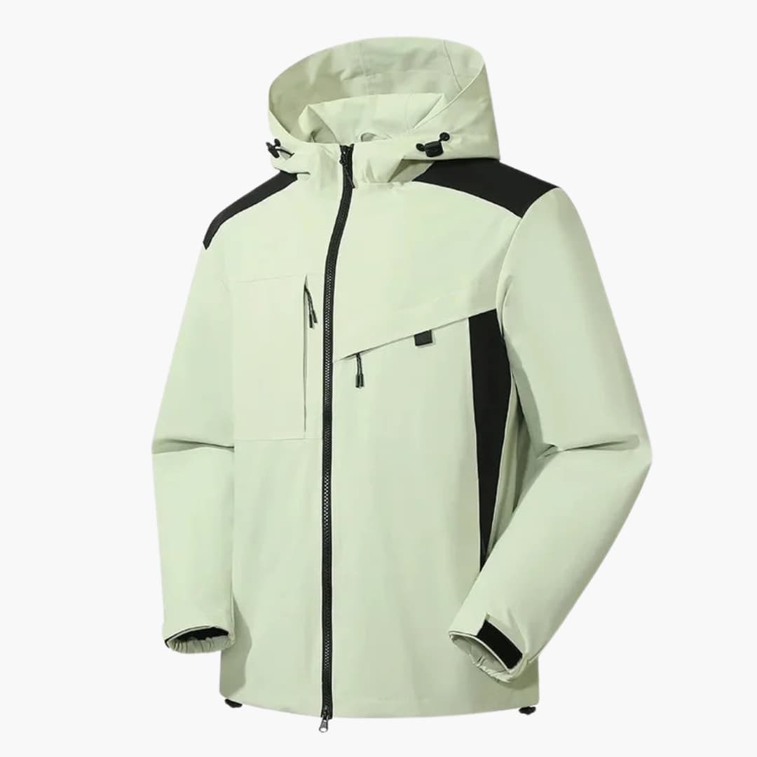 Waterproof Men's Snow Jacket with Hood and Pockets